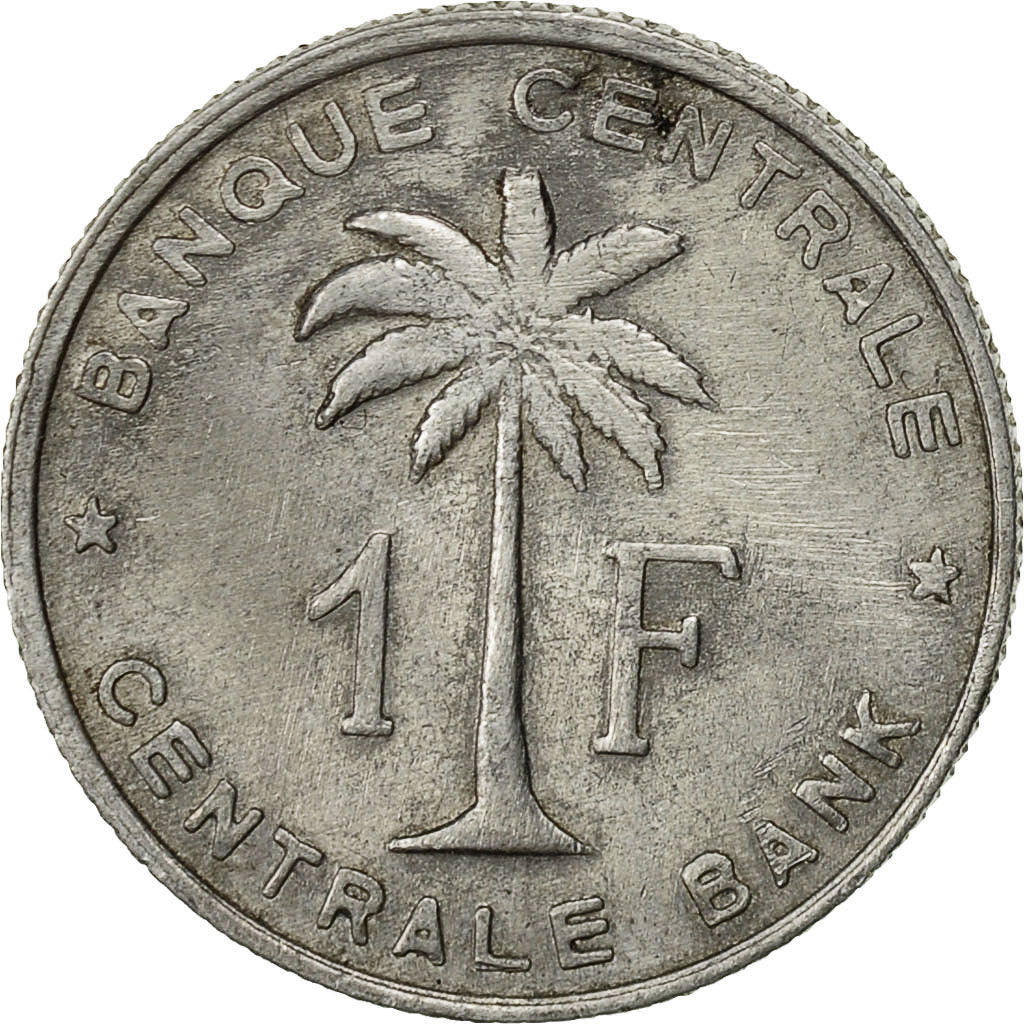 Belgian Congo, RUANDA-URUNDI, Franc, 1957, EF(40-45), Aluminum, KM:4