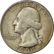 Stati Uniti, Washington Quarter, Quarter, 1954, U.S. Mint, Denver, MB+, Argento