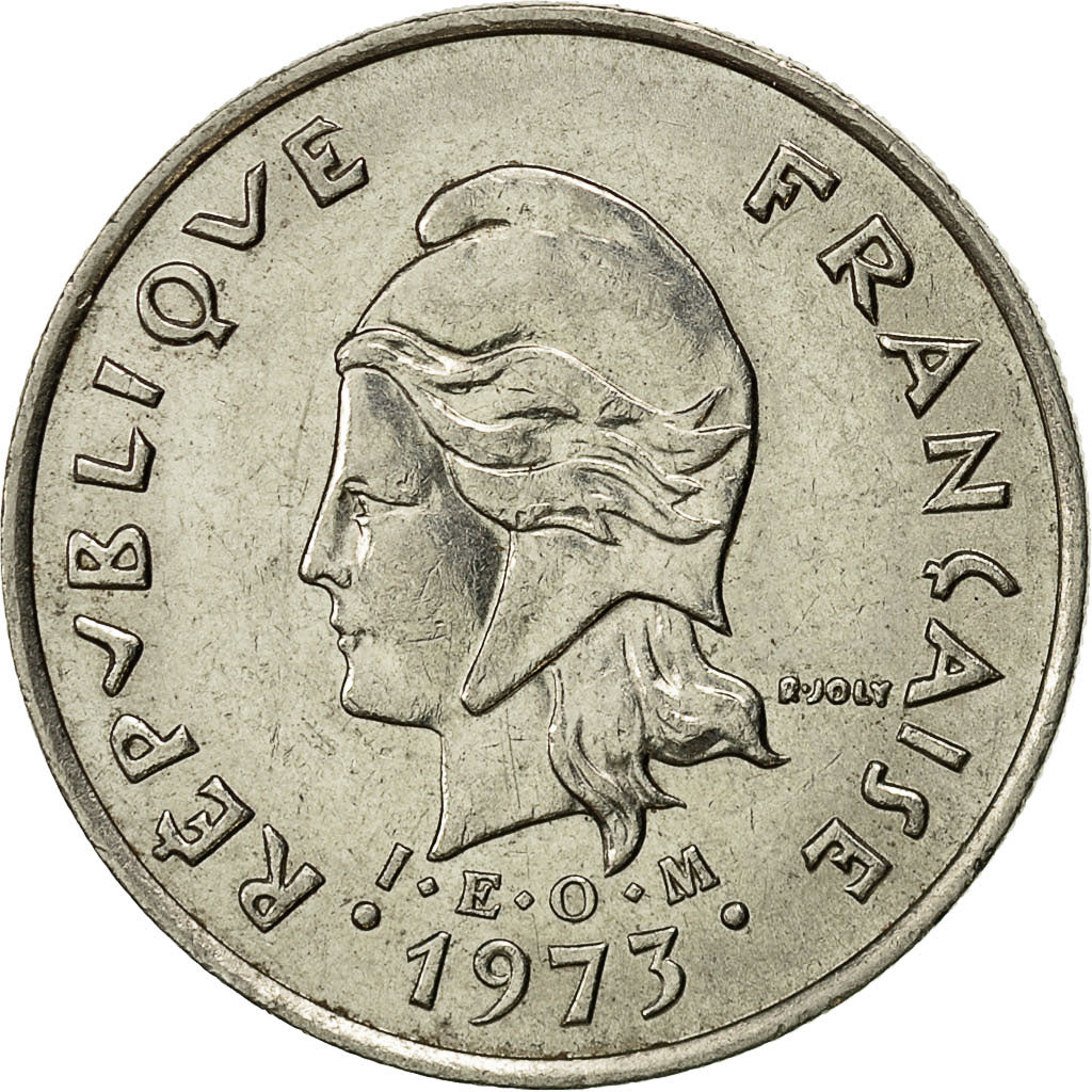 Munten, Nieuw -Caledonië, 10 Francs, 1973, Paris, ZF+, Nickel, KM:11
