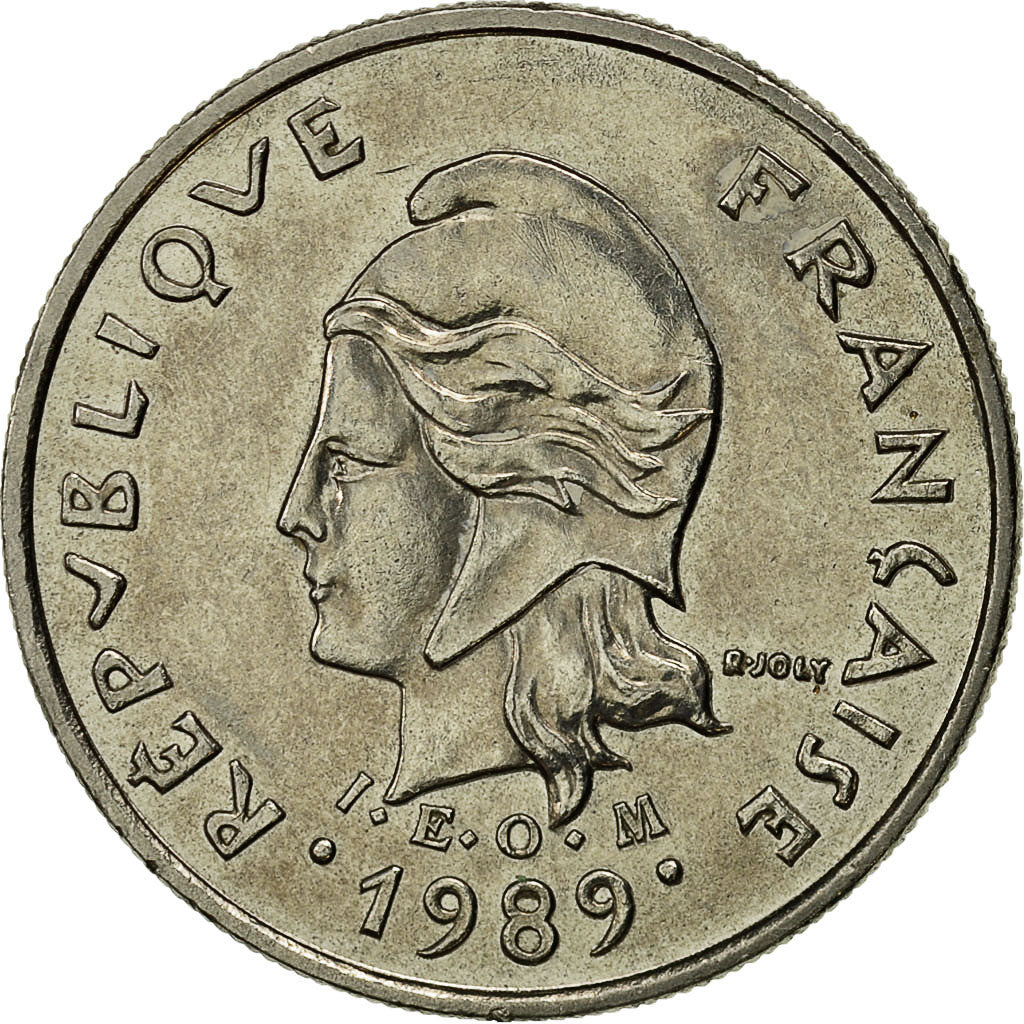 Moneta, Nuova Caledonia, 10 Francs, 1989, Paris, BB+, Nichel, KM:11