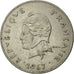 Moneda, Nueva Caledonia, 50 Francs, 1967, Paris, MBC, Níquel, KM:7