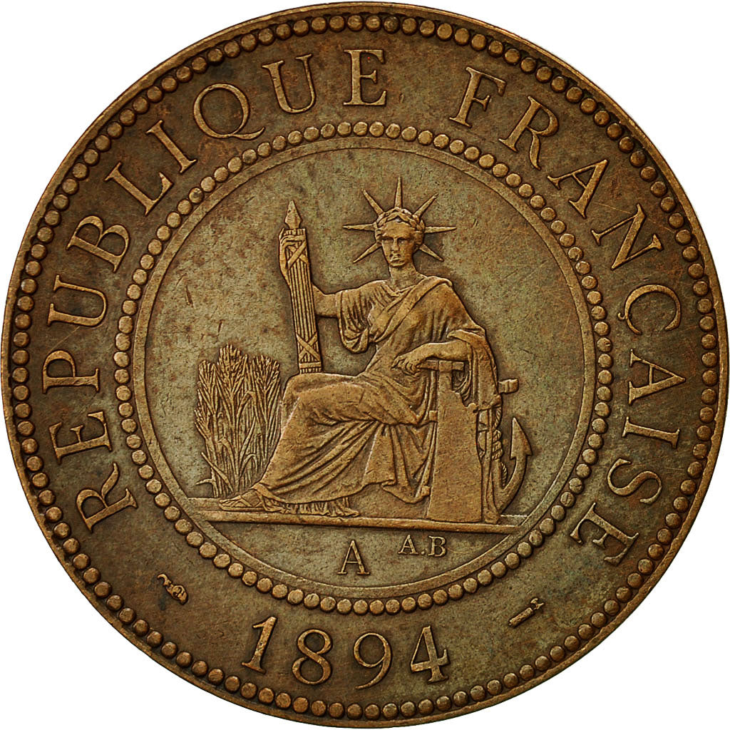 Coin, FRENCH INDO-CHINA, Cent, 1898, Paris, AU(50-53), Bronze, KM:1