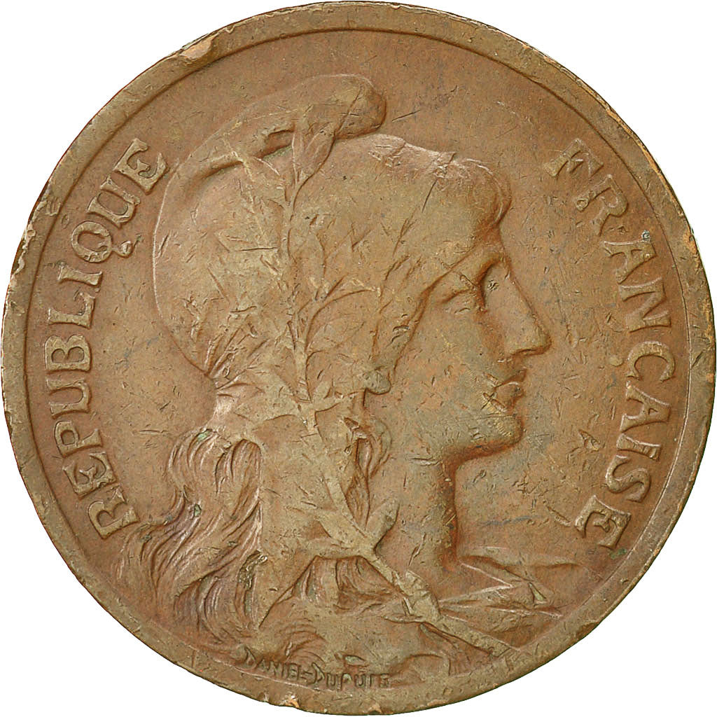 Coin, France, Dupuis, 10 Centimes, 1921, Paris, VF(30-35), Bronze, KM:843