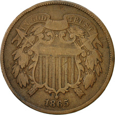 Moneta, Stati Uniti, 2 Cents, 1865, U.S. Mint, Philadelphia, BB+