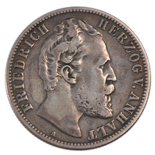 GERMAN STATES, 2 Mark, 1876, Berlin, KM #22, VF(30-35), Silver, 10.00