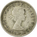 Coin, Australia, Elizabeth II, Sixpence, 1956, Melbourne, EF(40-45), Silver