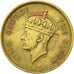 Moneda, Hong Kong, George VI, 10 Cents, 1949, MBC, Níquel - latón, KM:25