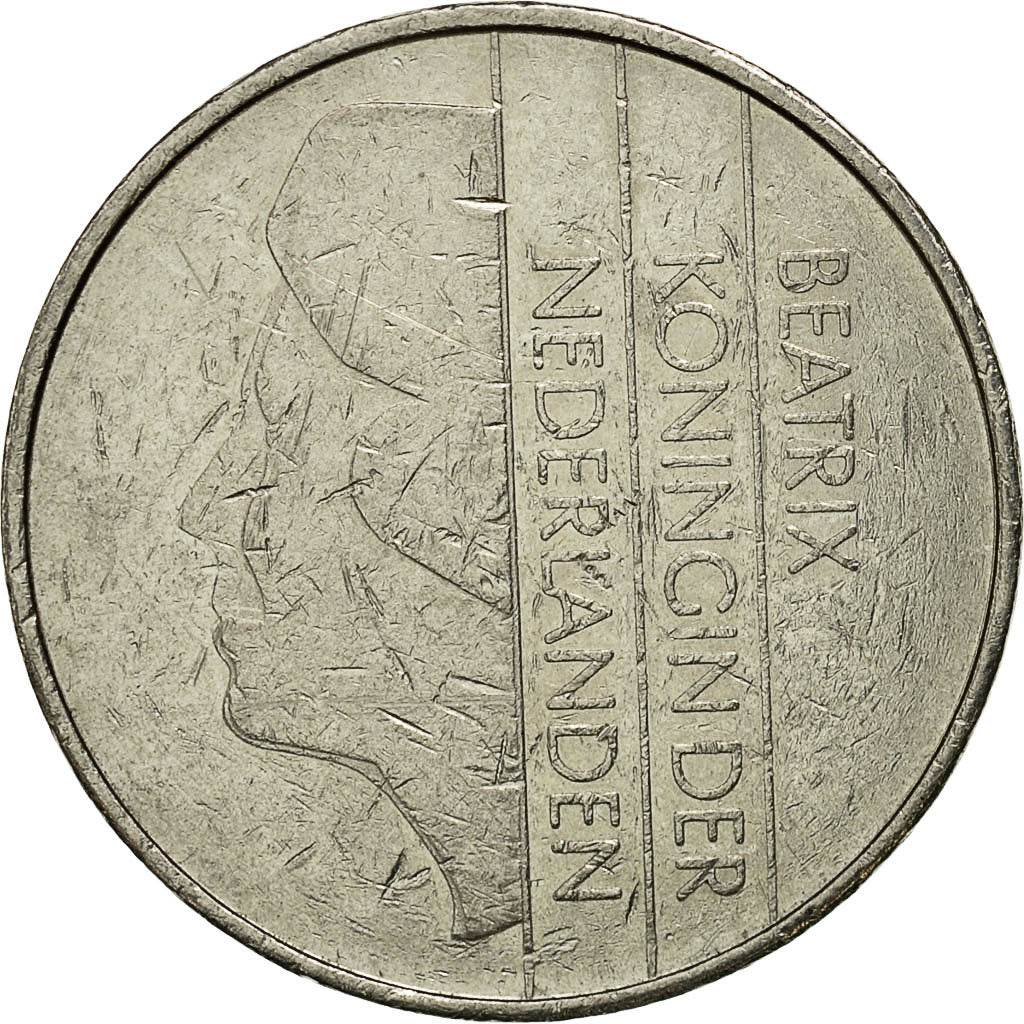 Munten, Nederland, Beatrix, 2-1/2 Gulden, 1986, ZF, Nickel, KM:206