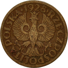 Coin, Poland, Grosz, 1928, Warsaw, AU(50-53), Bronze, KM:8a