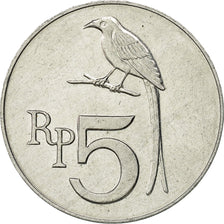 Moneda, Indonesia, 5 Rupiah, 1970, EBC, Aluminio, KM:22