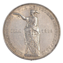 GERMAN STATES, Thaler, 1862, KM #370, AU(50-53), Silver, 18.50