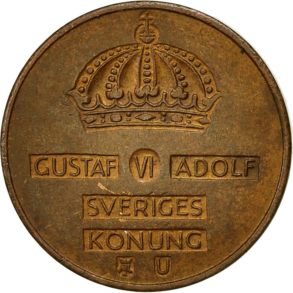 Coin, Sweden, Gustaf VI, Ore, 1967, EF(40-45), Bronze, KM:820