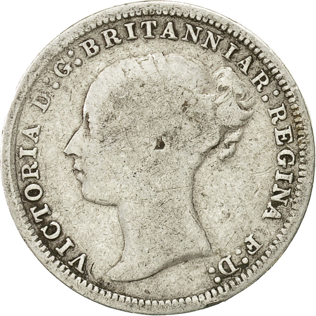 Coin, Great Britain, Victoria, 3 Pence, 1869, EF(40-45), Silver, KM:730