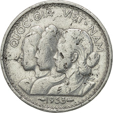 Coin, Vietnam, STATE OF SOUTH VIET NAM, 20 Su, 1953, Paris, VF(30-35), Aluminum
