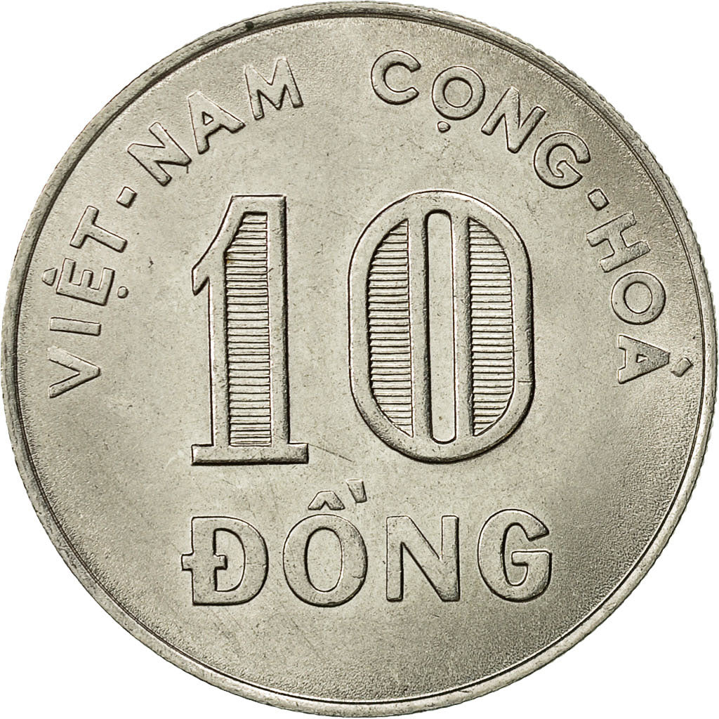 Moneta, Vietnam, STATE OF SOUTH VIET NAM, 10 Dông, 1968, Vantaa, SPL-, Acciaio
