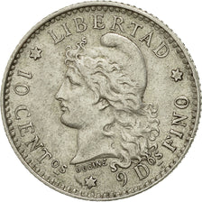 Argentinien, 10 Centavos, 1883, SS, Silber, KM:26