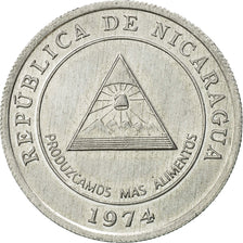 Coin, Nicaragua, 5 Centavos, 1974, AU(50-53), Aluminum, KM:28
