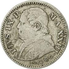 Coin, ITALIAN STATES, PAPAL STATES, Pius IX, 10 Baiocchi, 1868, Roma, VF(30-35)