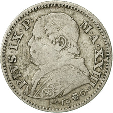 Monnaie, États italiens, PAPAL STATES, Pius IX, 10 Baiocchi, 1868, Roma, TB+