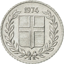 Moneta, Islandia, 10 Aurar, 1974, AU(50-53), Aluminium, KM:10a