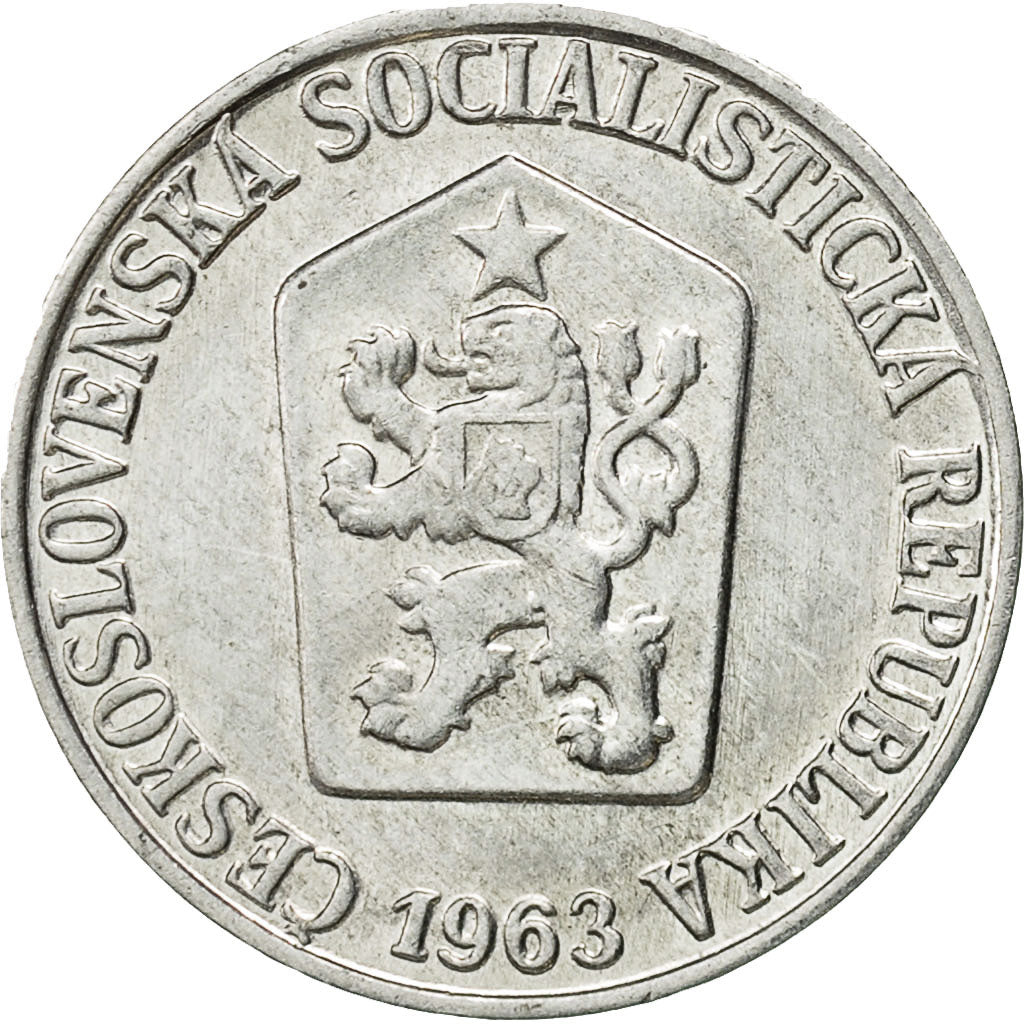 Czechoslovakia, 3 Halere, 1963, AU(50-53), Aluminum, KM:52