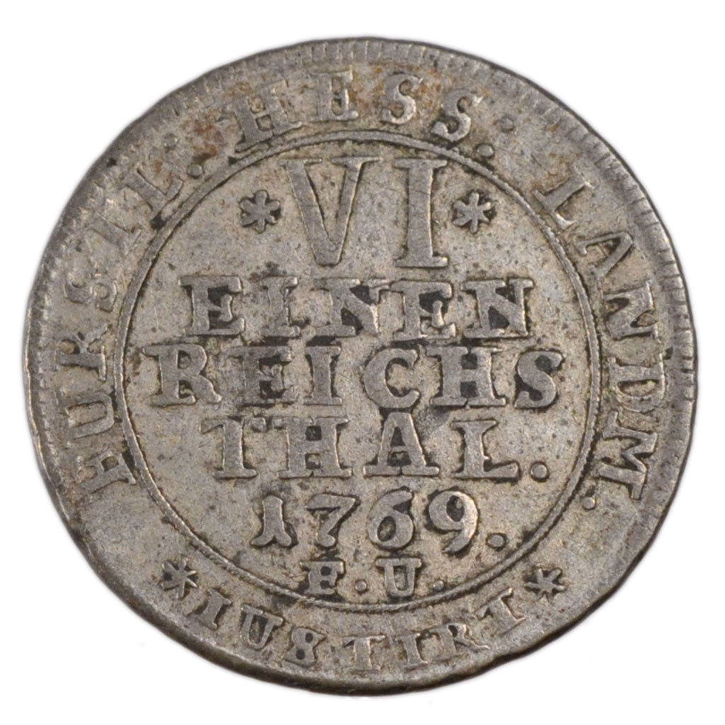 German States, 1/6 Thaler, 1769, KM #490, AU(50-53), Silver, 5.00