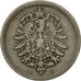 Coin, GERMANY - EMPIRE, Wilhelm I, 5 Pfennig, 1875, Karlsruhe, AU(50-53)