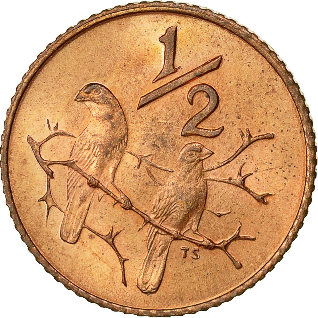 Coin, South Africa, 1/2 Cent, 1970, AU(50-53), Bronze, KM:81