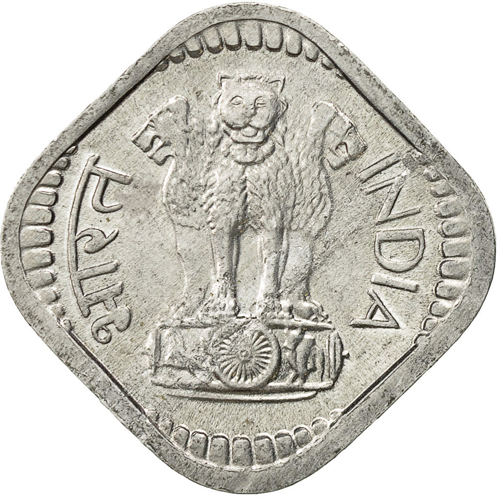 Coin, INDIA-REPUBLIC, 5 Paise, 1973, AU(50-53), Aluminum, KM:18.6
