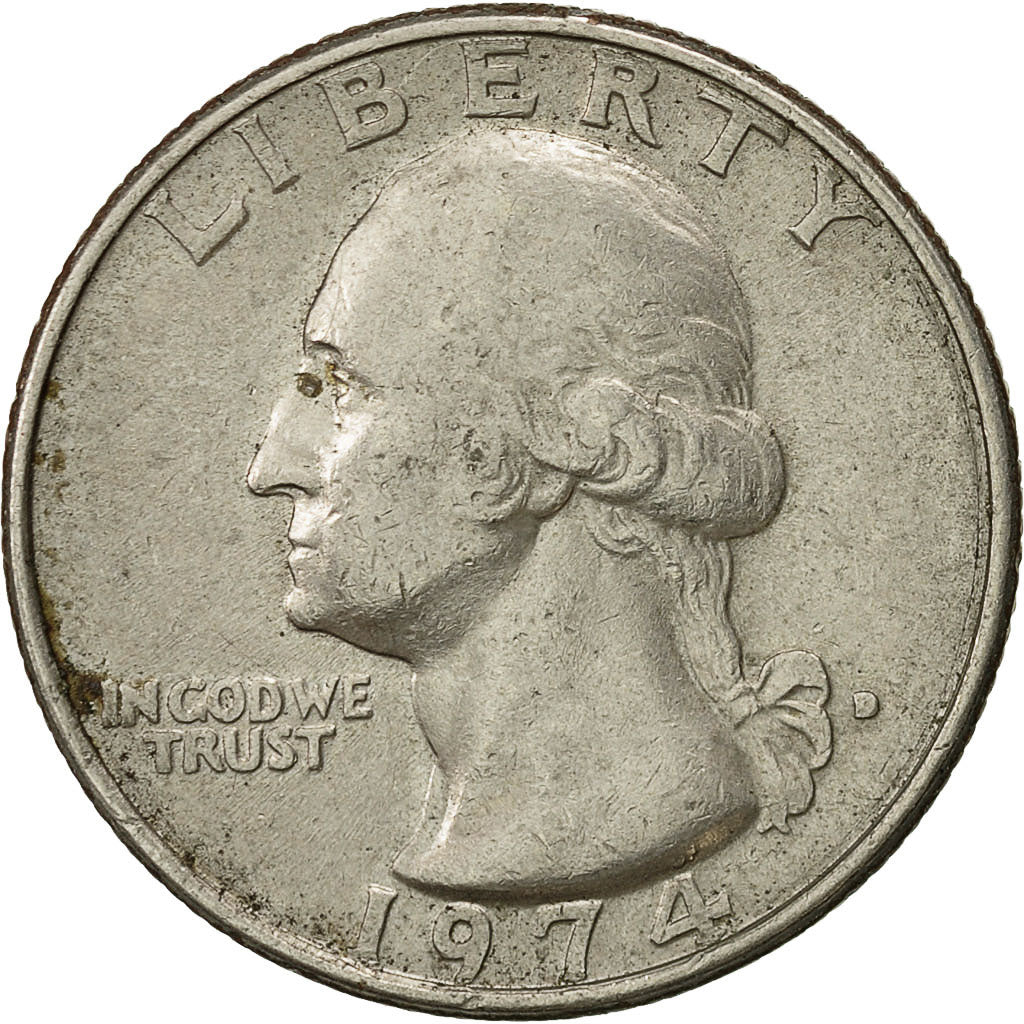 Münze, Vereinigte Staaten, Washington Quarter, Quarter, 1974, U.S. Mint