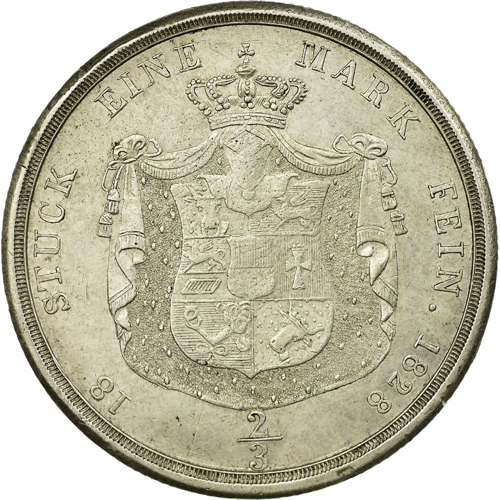 Coin, German States, MECKLENBURG-SCHWERIN, Friedrich Franz I, 2/3 Thaler