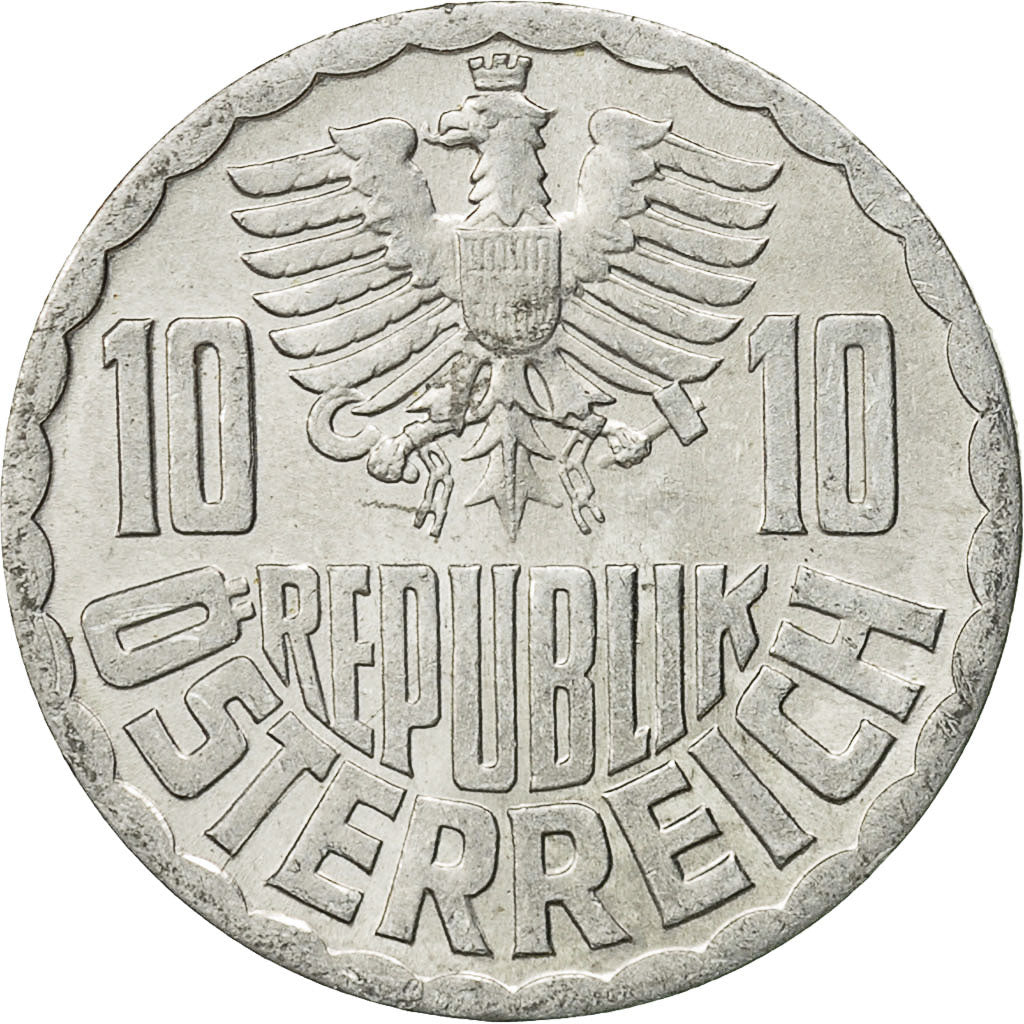 Coin, Austria, 10 Groschen, 1971, Vienna, AU(50-53), Aluminum, KM:2878