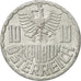 Coin, Austria, 10 Groschen, 1971, Vienna, AU(50-53), Aluminum, KM:2878