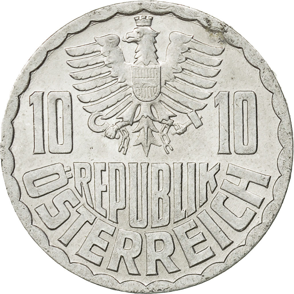 Münze, Österreich, 10 Groschen, 1971, Vienna, SS, Aluminium, KM:2878