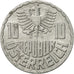 Coin, Austria, 10 Groschen, 1972, Vienna, EF(40-45), Aluminum, KM:2878