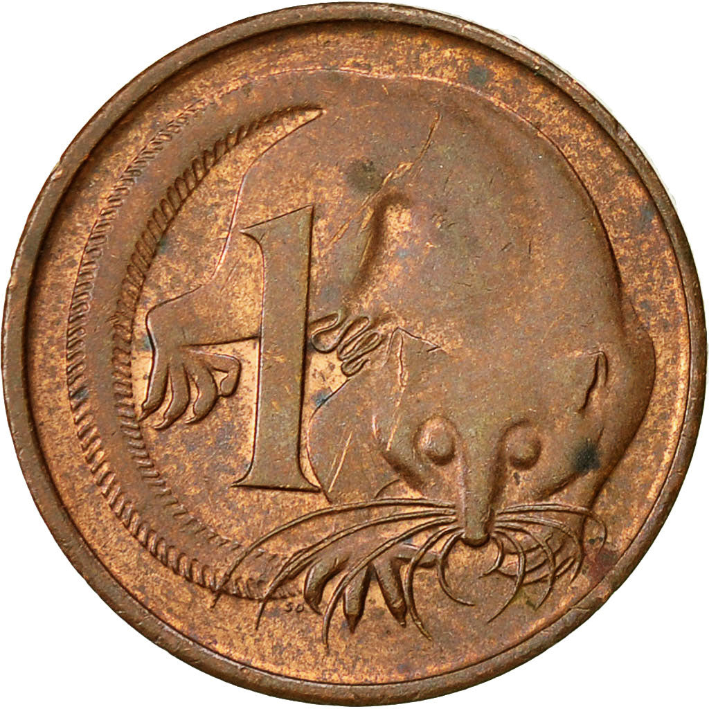 Moneda, Australia, Elizabeth II, Cent, 1971, MBC, Bronce, KM:62