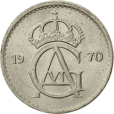 Moneta, Svezia, Gustaf VI, 25 Öre, 1970, BB+, Rame-nichel, KM:836