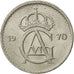 Moneta, Svezia, Gustaf VI, 25 Öre, 1970, BB+, Rame-nichel, KM:836