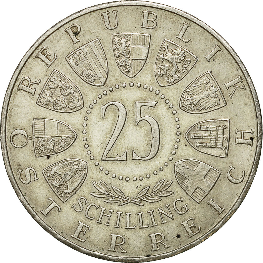 Münze, Österreich, 25 Schilling, 1956, SS, Silber, KM:2881
