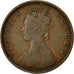 Coin, INDIA-BRITISH, Victoria, 1/2 Anna, 1862, VF(30-35), Copper, KM:468