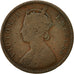 Monnaie, INDIA-BRITISH, Victoria, 1/4 Anna, 1877, TB+, Cuivre, KM:486