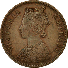 Coin, INDIA-BRITISH, Victoria, 1/4 Anna, 1887, EF(40-45), Copper, KM:486