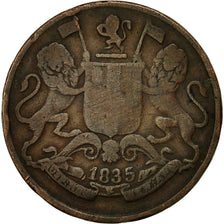 Coin, INDIA-BRITISH, 1/4 Anna, 1835, VF(30-35), Copper, KM:446.2