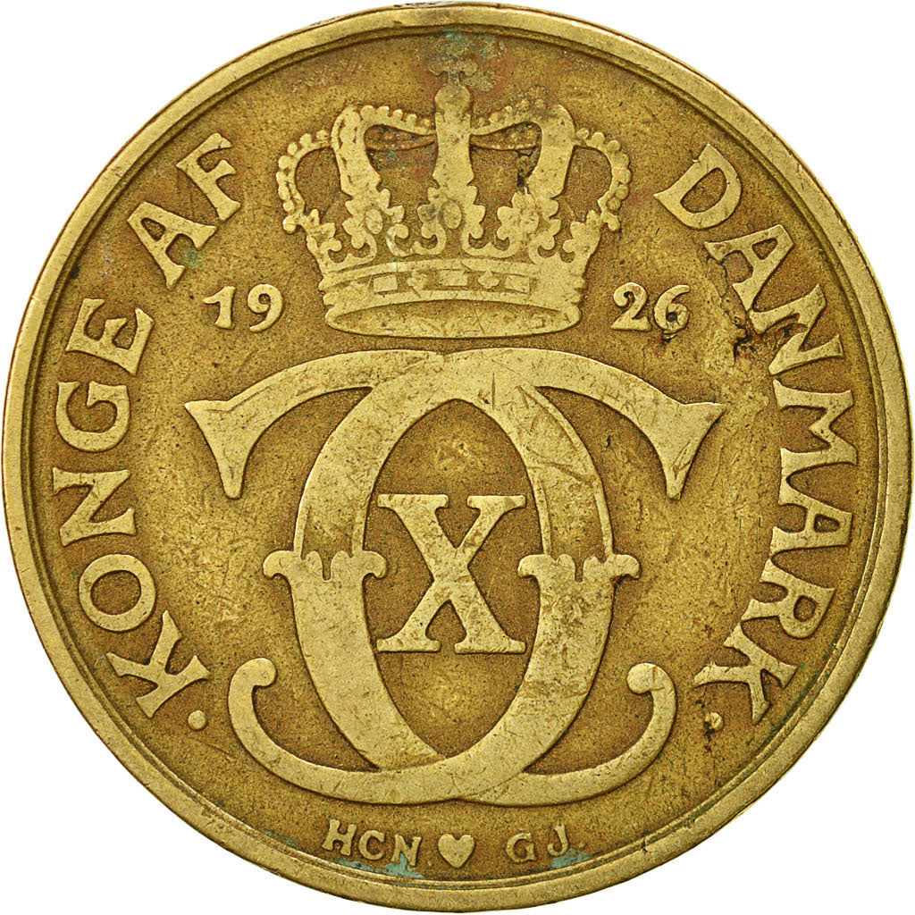 Coin, Denmark, Christian X, 2 Kroner, 1926, Copenhagen, VF(30-35)