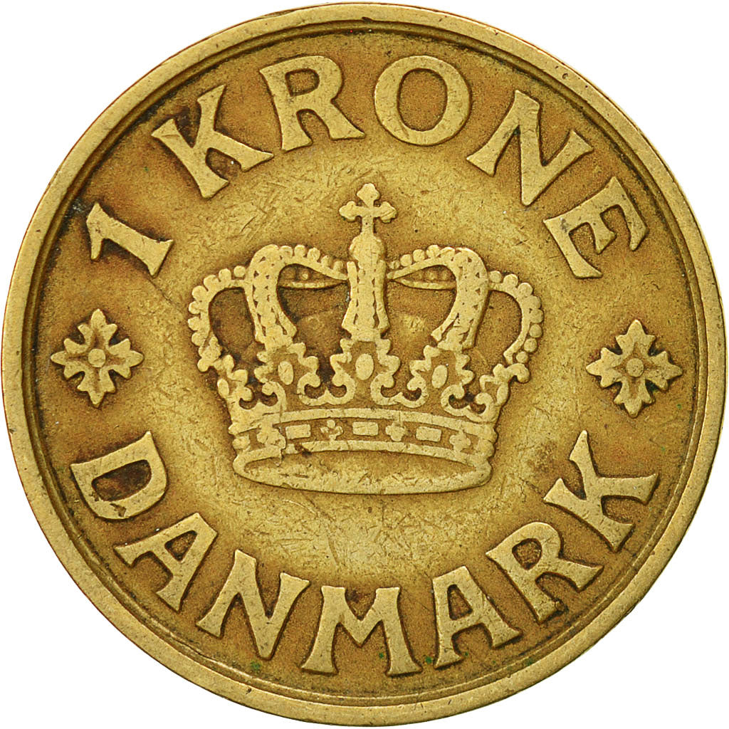 Coin, Denmark, Christian X, Krone, 1925, Copenhagen, EF(40-45), Aluminum-Bronze