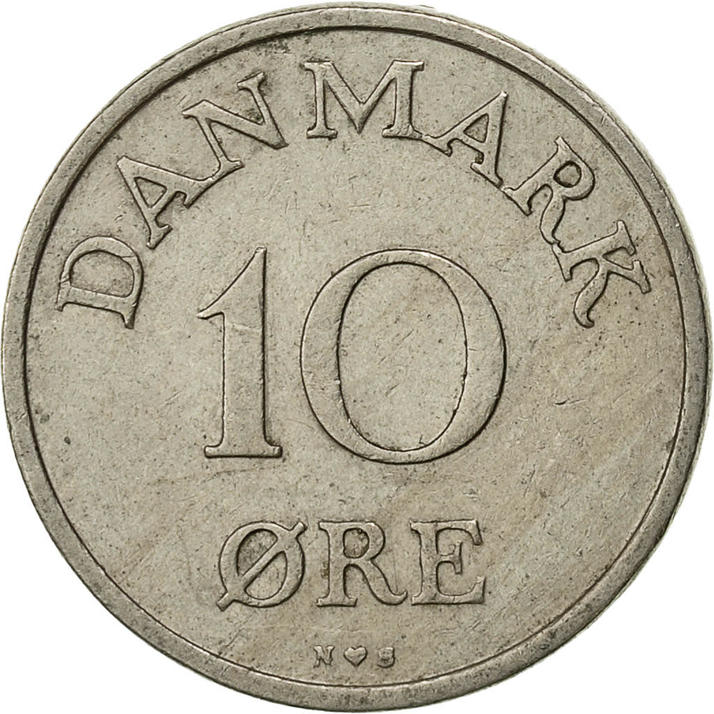 Moneta, Dania, Frederik IX, 10 Öre, 1949, Copenhagen, EF(40-45), Miedź-Nikiel