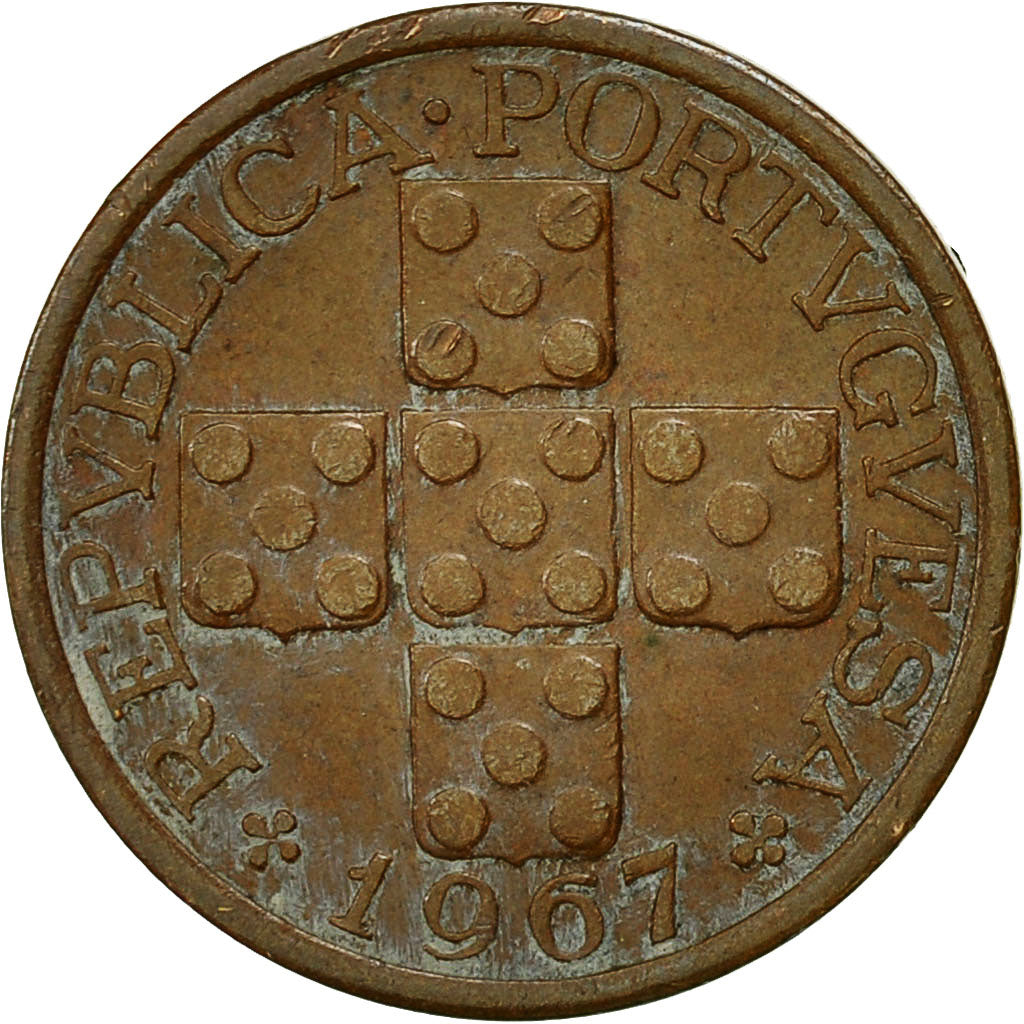 Monnaie, Portugal, 10 Centavos, 1967, TTB, Bronze, KM:583