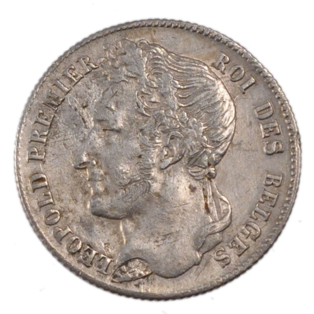 BELGIUM, 1/2 Franc, 1838, KM #6, EF(40-45), Silver, 2.40