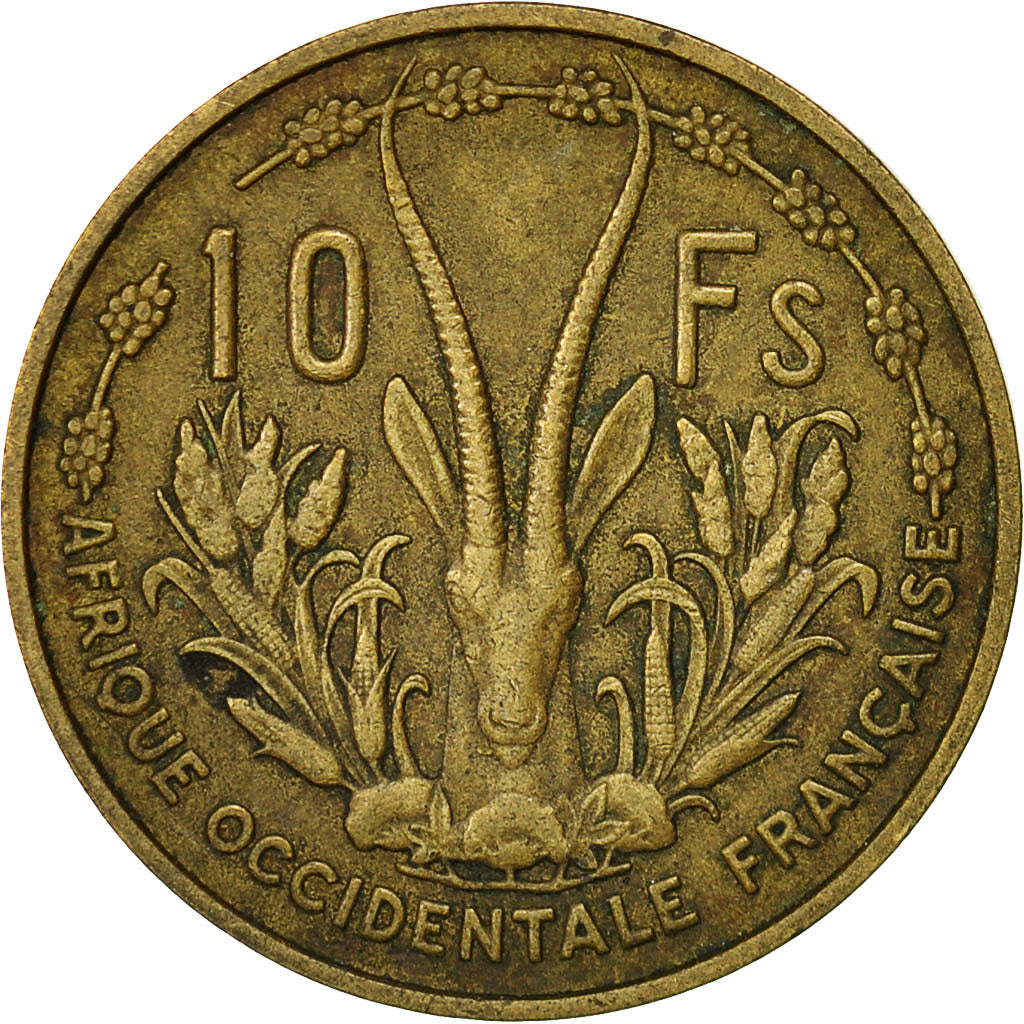 Monnaie, French West Africa, 10 Francs, 1956, Paris, TTB, Aluminum-Bronze, KM:6