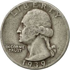 Coin, United States, Washington Quarter, Quarter, 1939, U.S. Mint, Philadelphia